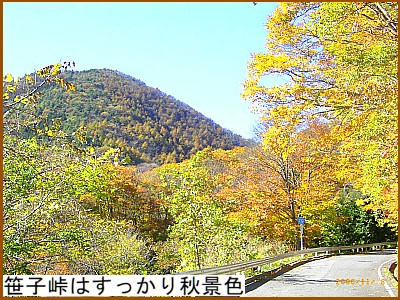笹子峠はすっかり秋景色