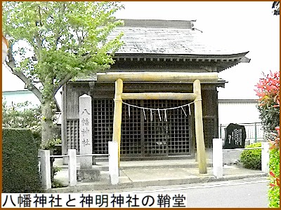 八幡神社と神明神社の鞘(さや)堂