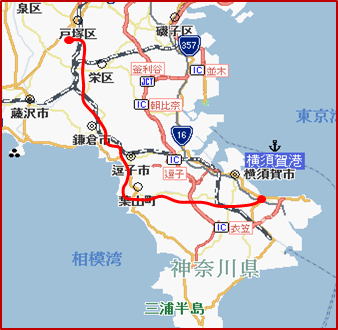 西浦賀道地図