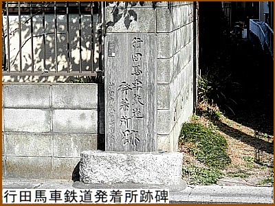 行田馬車鉄道発着所跡碑