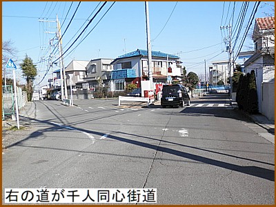 右の道が千人同心街道